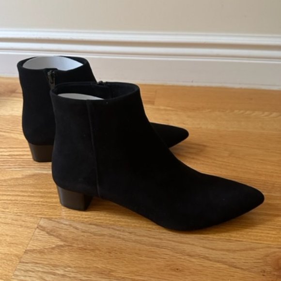 Theory Poented Toe Suede Booties, NEW - Picture 13 of 14